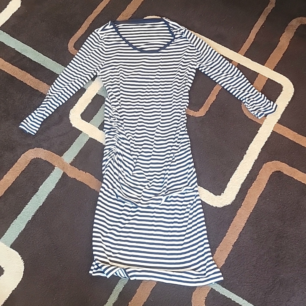 Small striped maternity dress